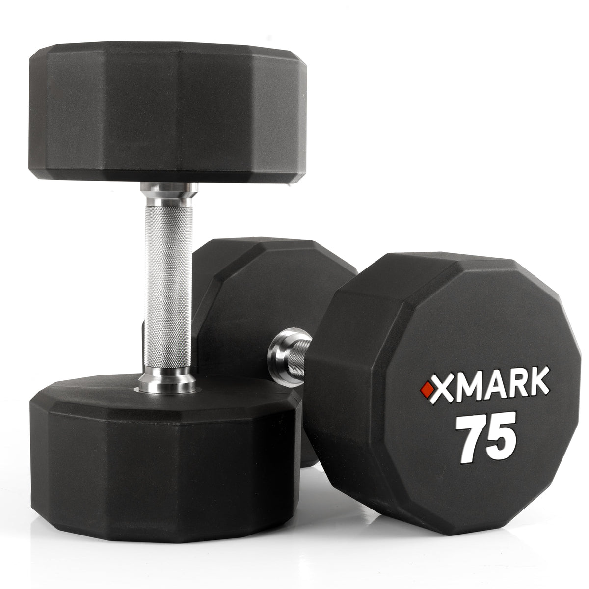 12-Sided Commercial Urethane Dumbbells (5-50 lb and 5-75 lb Sets)