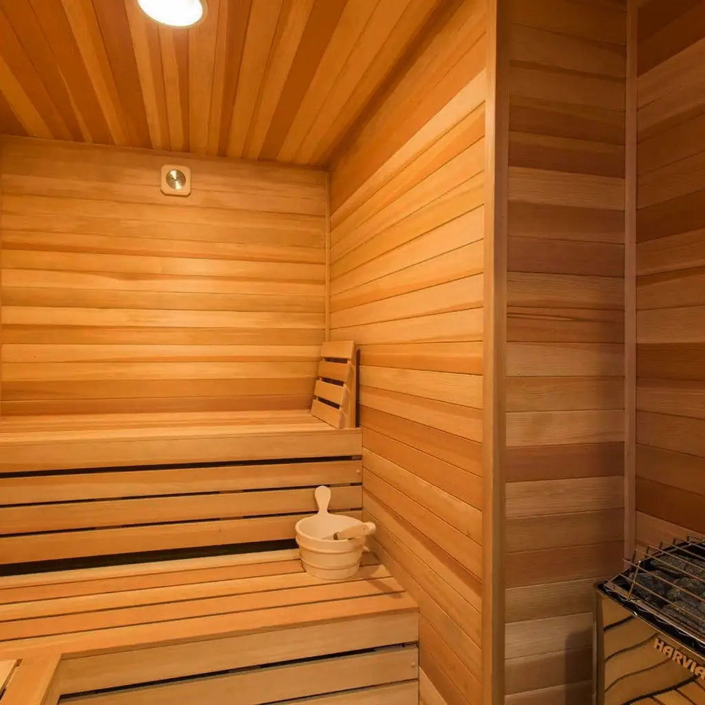 Custom Indoor Sauna Room - 5' x 6' x 8' - Finnish Sauna Builders