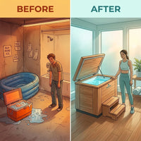 TimberChill Glacier Pro Cedar Cold Plunge — Before & After