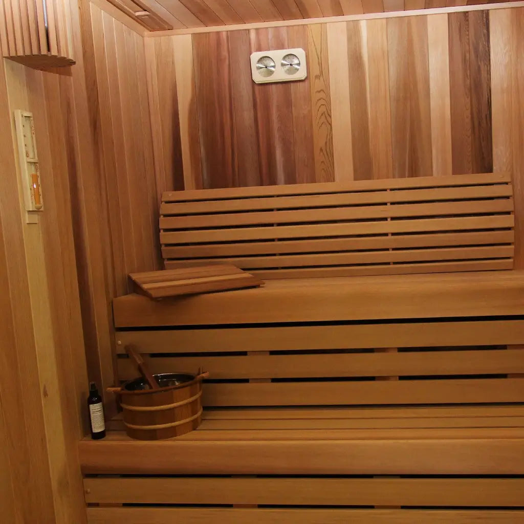 Custom Indoor Sauna Room - 4' x 5' x 8' - Finnish Sauna Builders