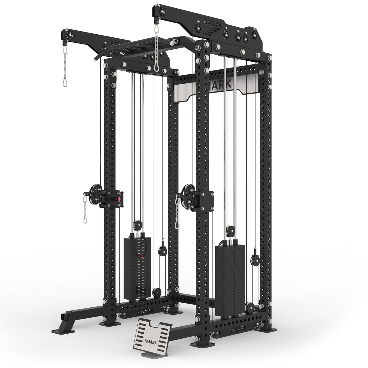 Commercial Half Rack Functional Trainer with Lat Pulldown and Low Row