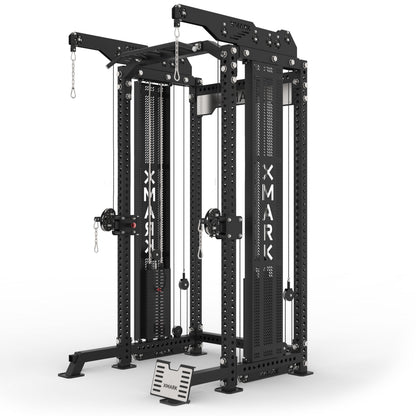 Commercial Half Rack Functional Trainer with Lat Pulldown and Low Row