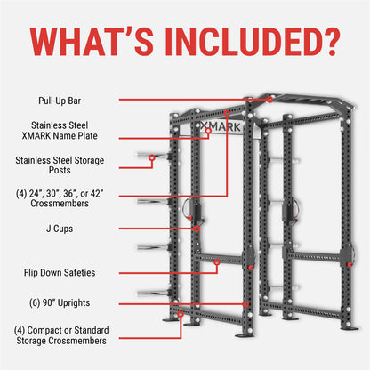 Viper Power Rack with Storage & Flip Down Safeties