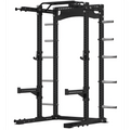 Power Rack Built to Support Heavy Lifting, Commercial Steel Frame, 450kg Capacity, Integrated Plate Storage