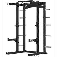 Power Rack Built to Support Heavy Lifting, Commercial Steel Frame, 450kg Capacity, Integrated Plate Storage