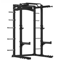 Power Rack Built to Support Heavy Lifting, Commercial Steel Frame, 450kg Capacity, Integrated Plate Storage