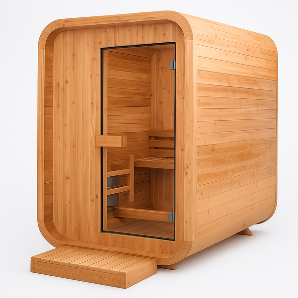 Indoor Sauna Built to Last, Canadian Red Cedar, 6.5kW Electric Heater, Two-Tier Seating, 2-3 Person Capacity