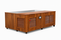 Cedar Cold Plunge Built to Maintain Ice Bath Temperatures, 304 Stainless Steel Basin, Ozone UV Filtration, 1.5 HP Chiller